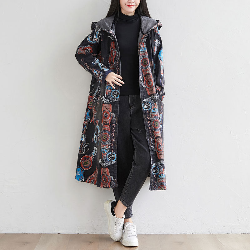 Women's Long Anorak A- Line Washed Do Coats