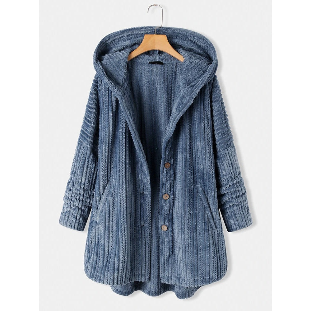 Women's Single-breasted Loose Casual Plush Temperament Long Sweaters