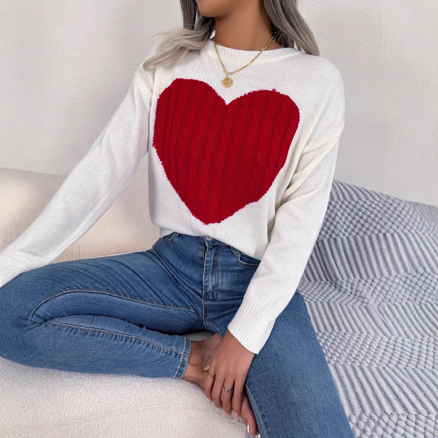 Women's Love Long Sleeve Pullover For Valentine's Sweater