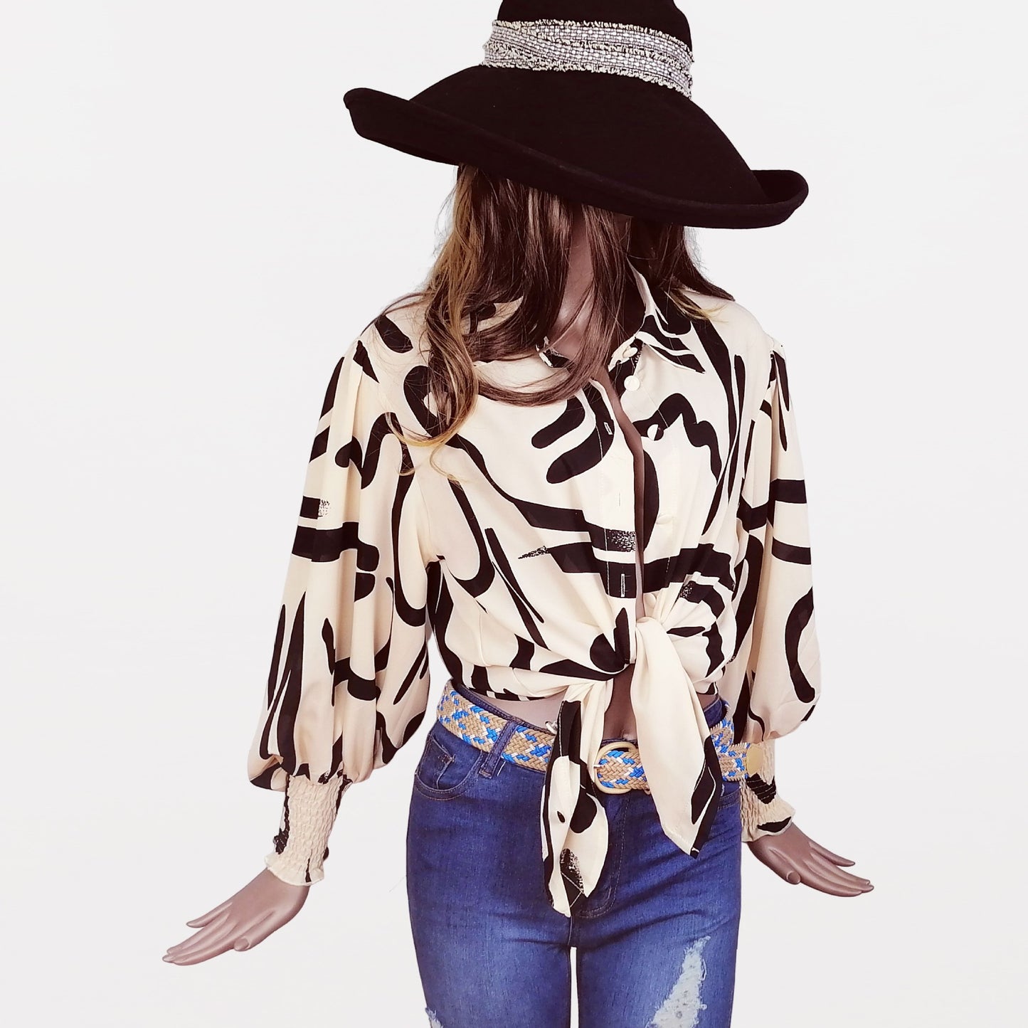 Popular Cool Classy Long Sleeve Printed Blouses