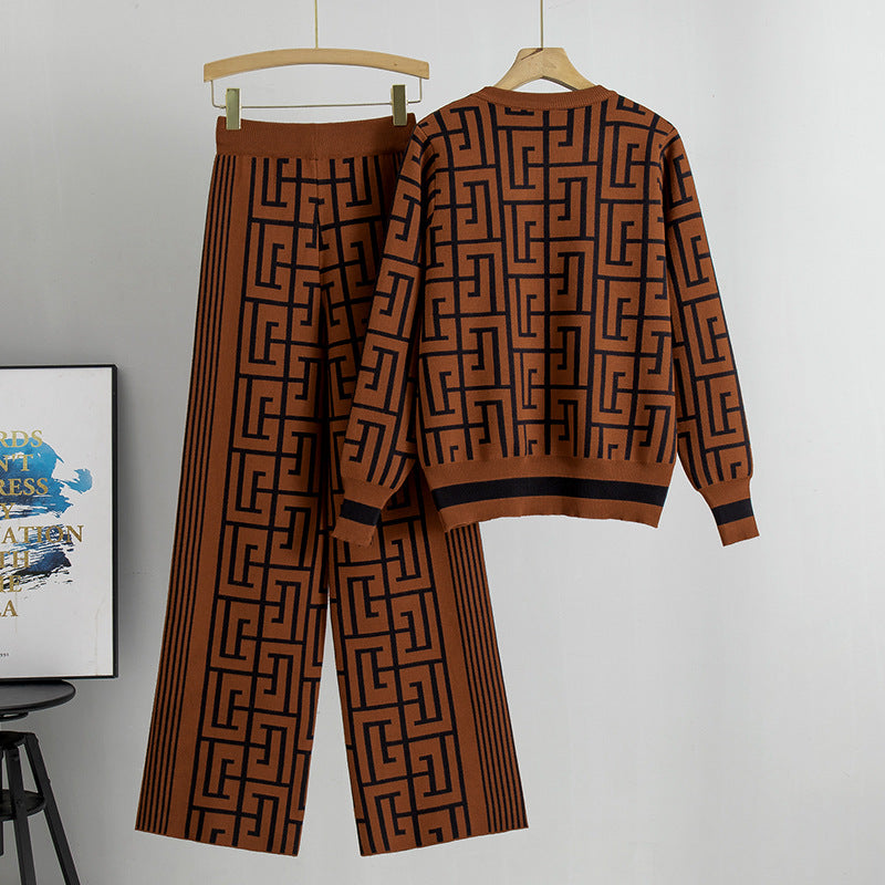 Women's Goods Slimming Casual Knitting Loose Wide Leg Pants