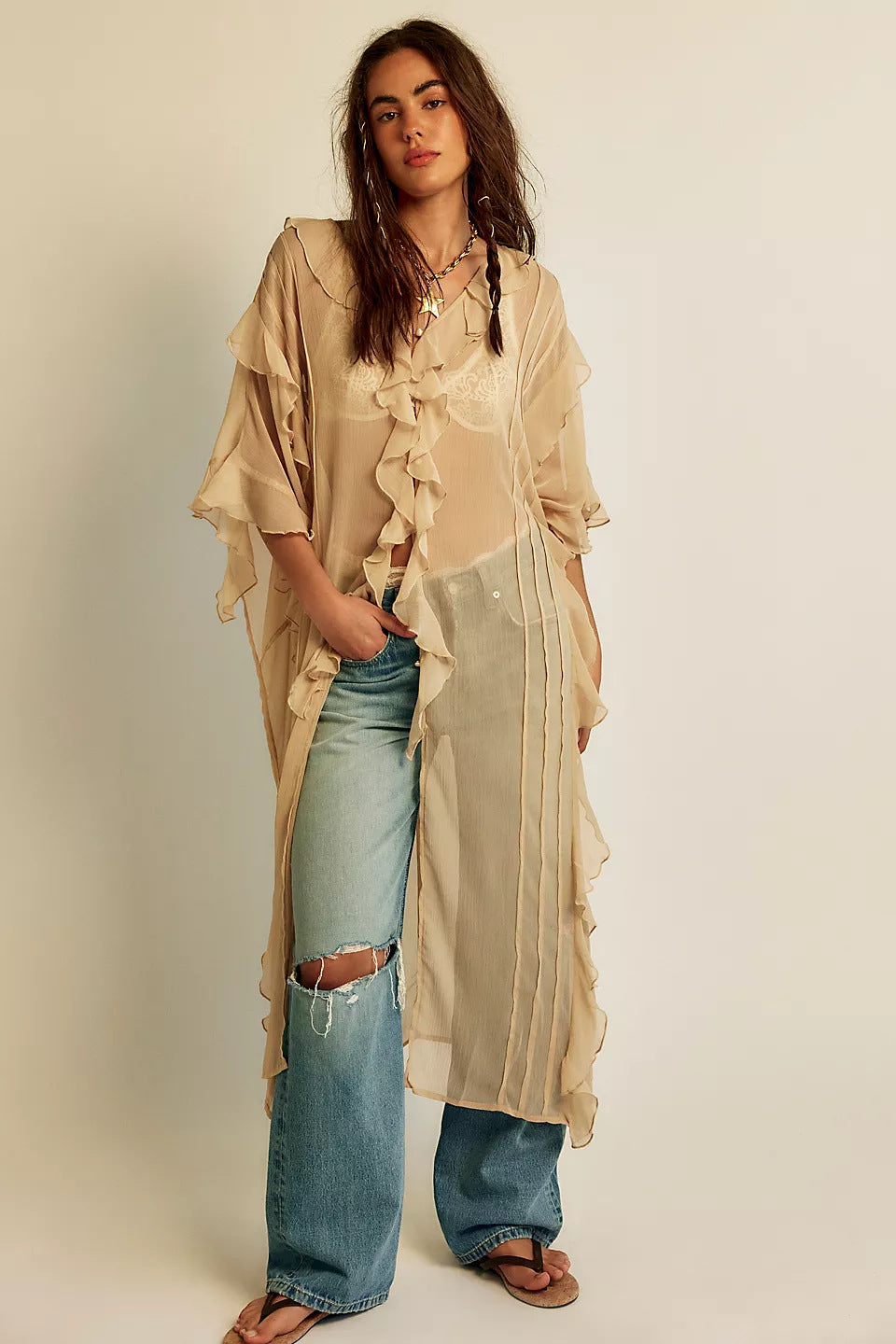 Women's Sweet Peach Summer Vacation Style Irregular Blouses