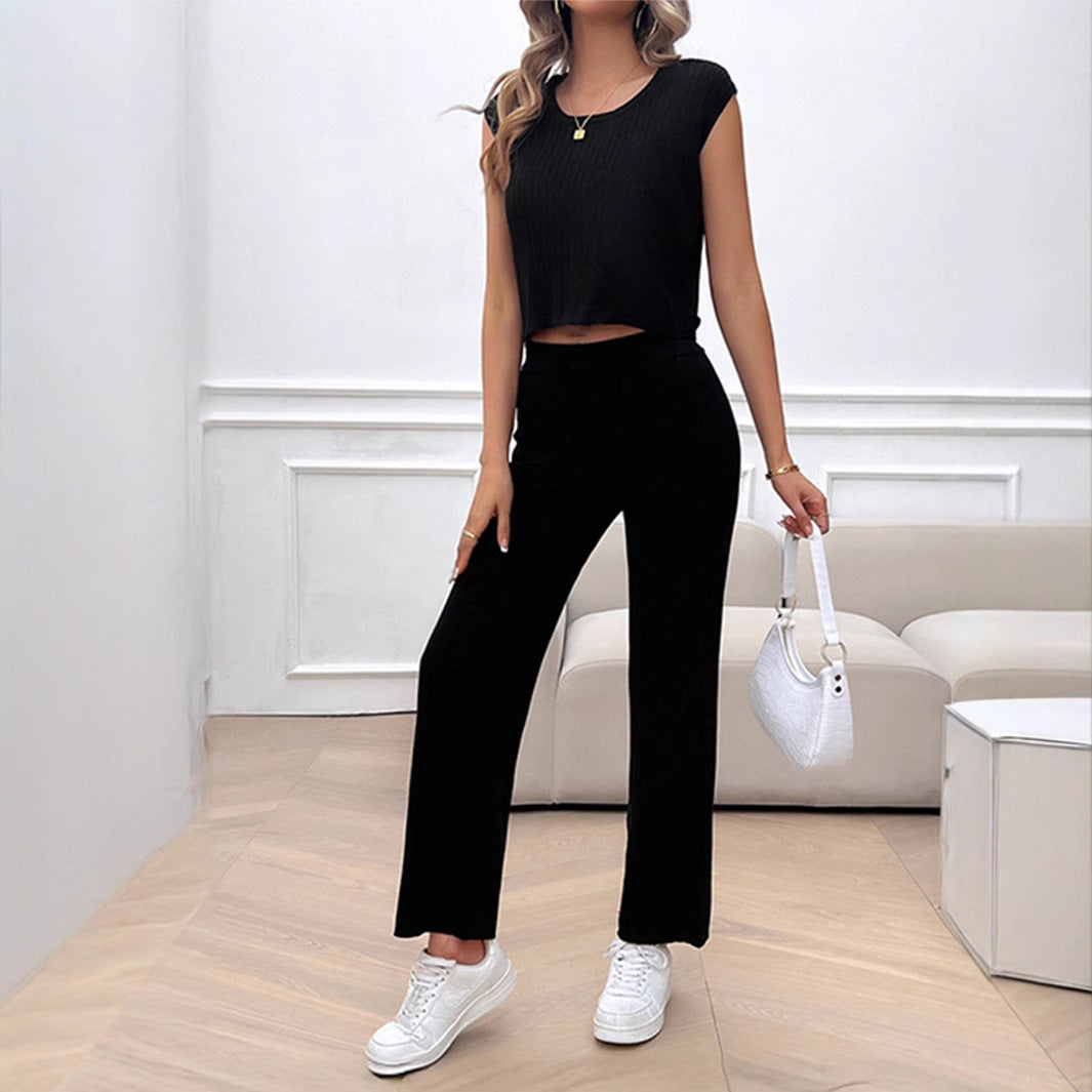 Women's Leisure Vacation Slim Fit Sleeve Shorts