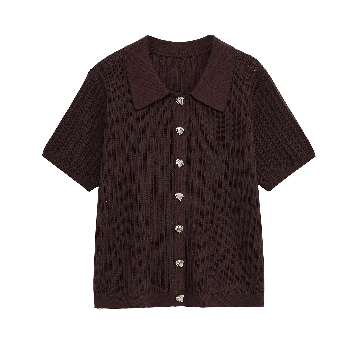 Glamorous Summer Short-sleeved Knitted Smart Trousers Suits