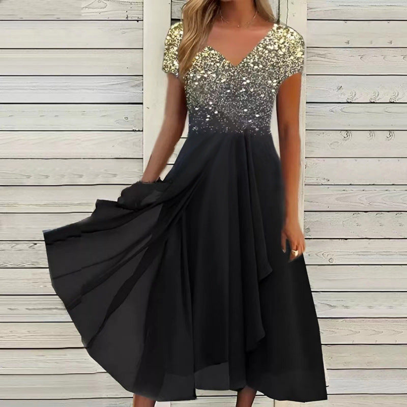 Women's Summer Urban Casual Fashion Chiffon Dress