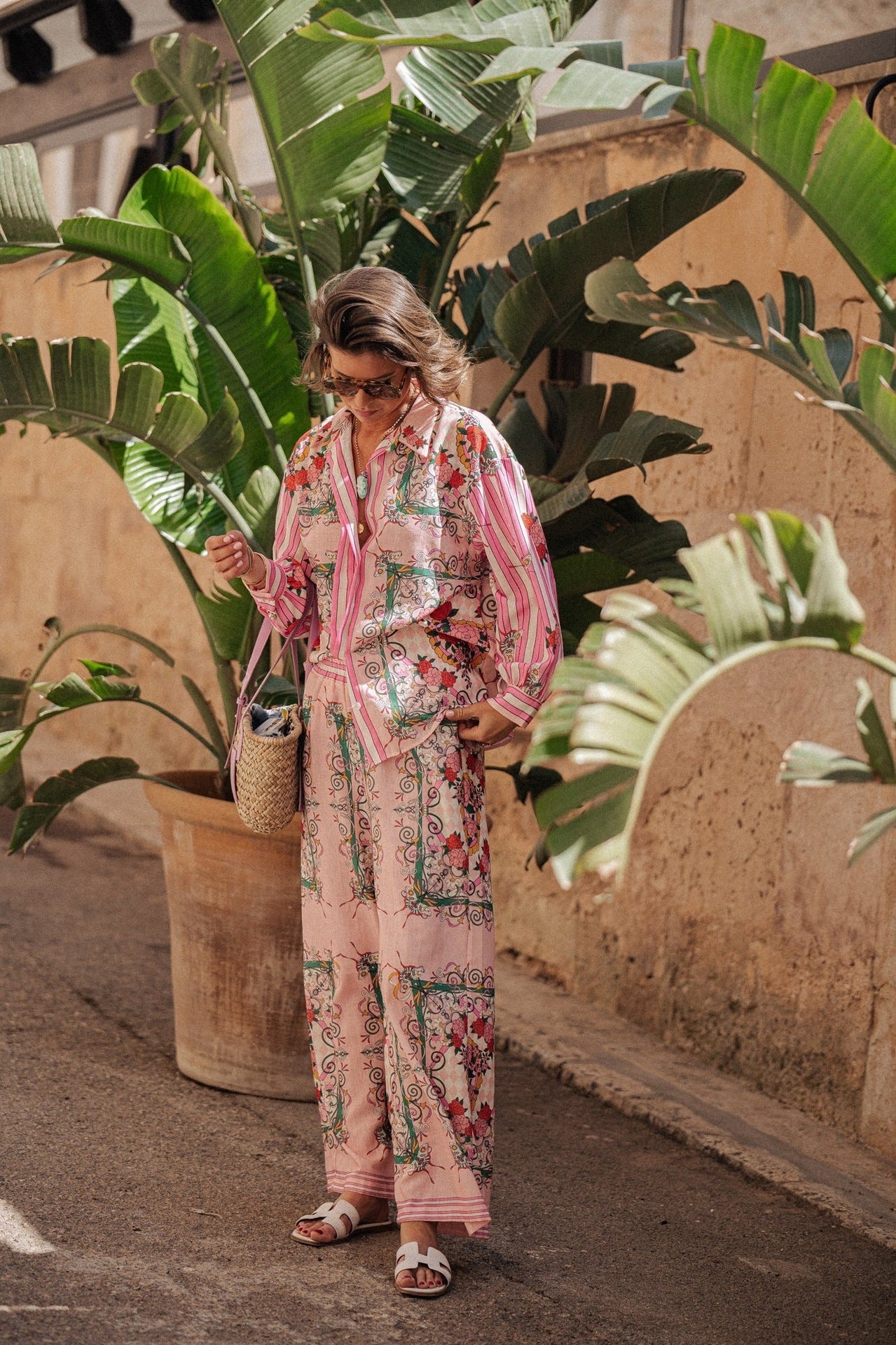 Personalized Printed Macaron Long Linen Sleeves Shirt Fashion Casual Suit