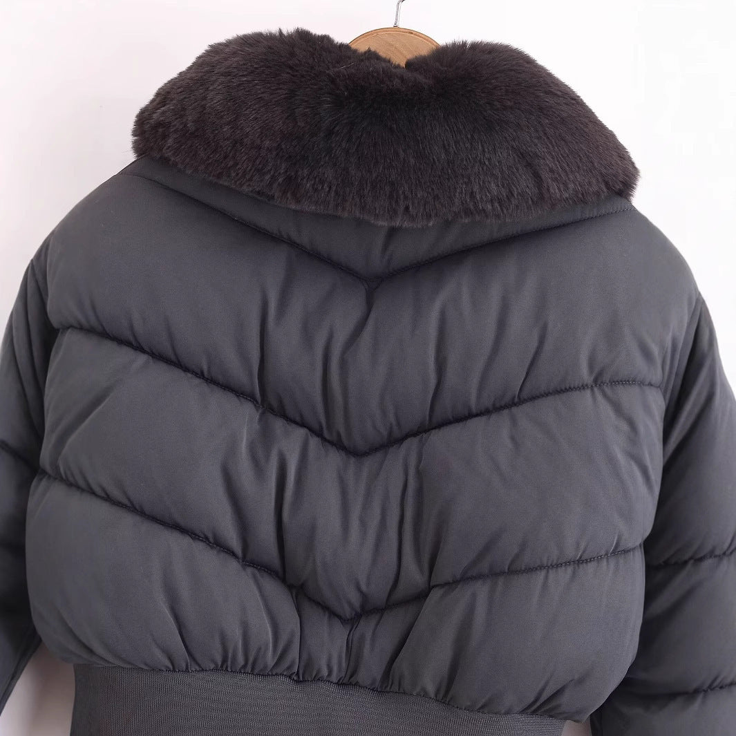 Women's Personalized Detachable Fur Collar Cotton Coats