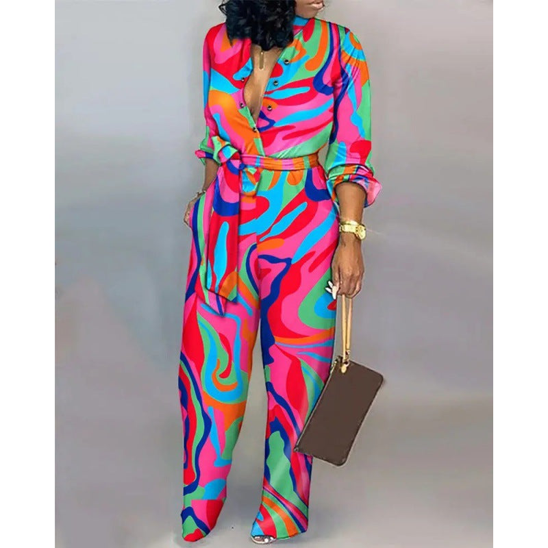 Women's Loose High Waist Casual European Jumpsuits