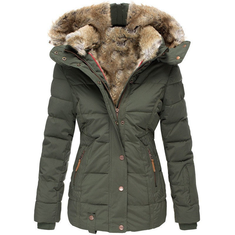 Women's Winter Warm Fur Collar Cotton Clothes Coats