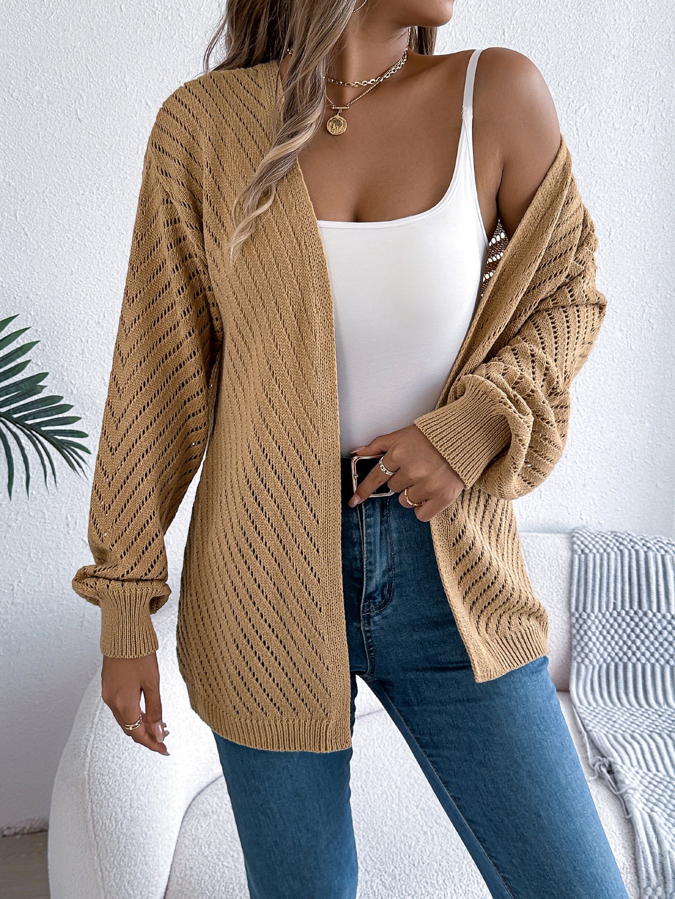 Beautiful Fashion Charming Casual Solid Color Cardigans