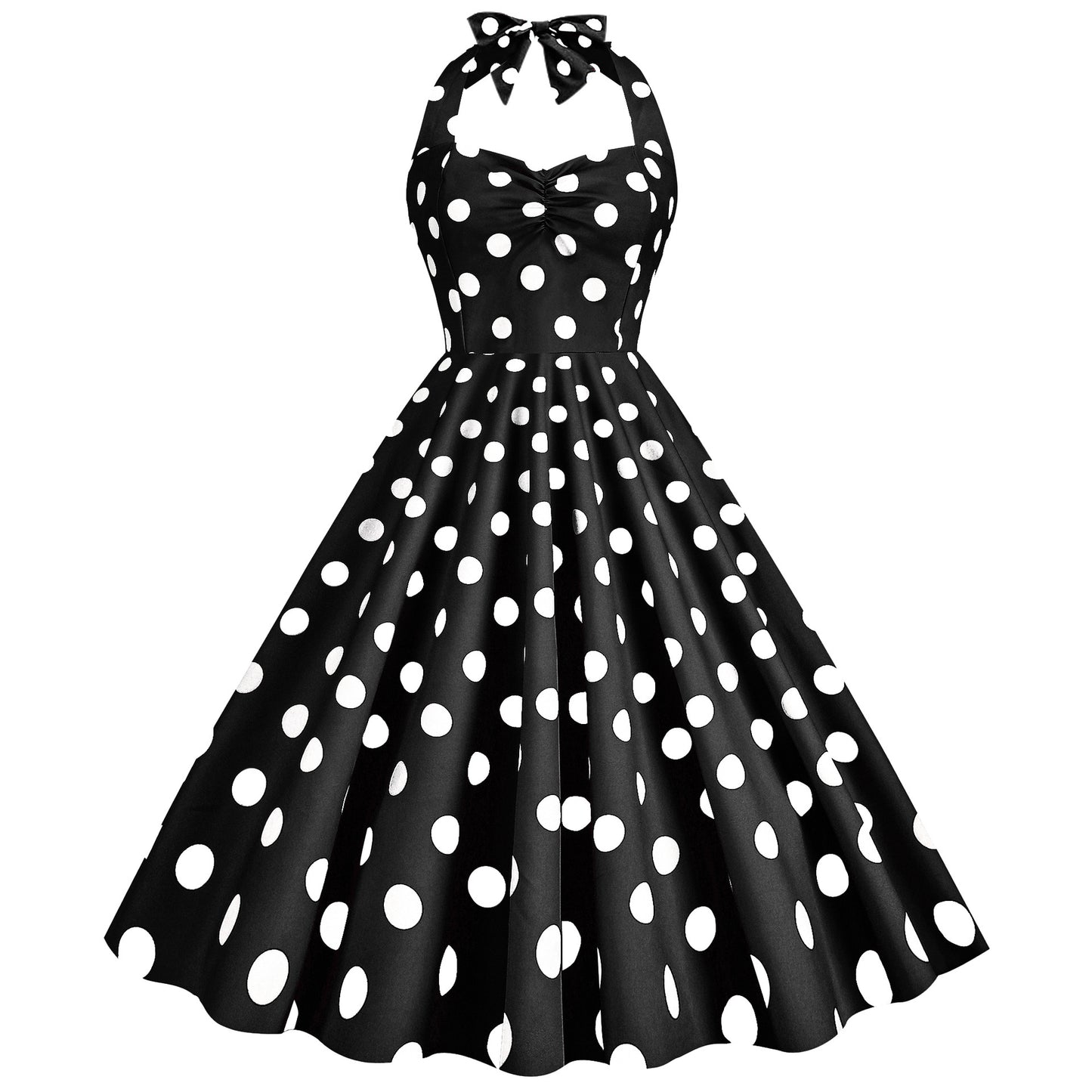 Retro Hepburn Style Slimming Large Hem Dresses