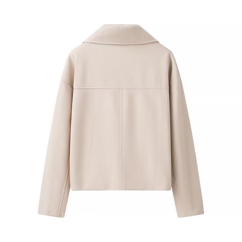 French Style Lapel Double Breasted Woolen Coats