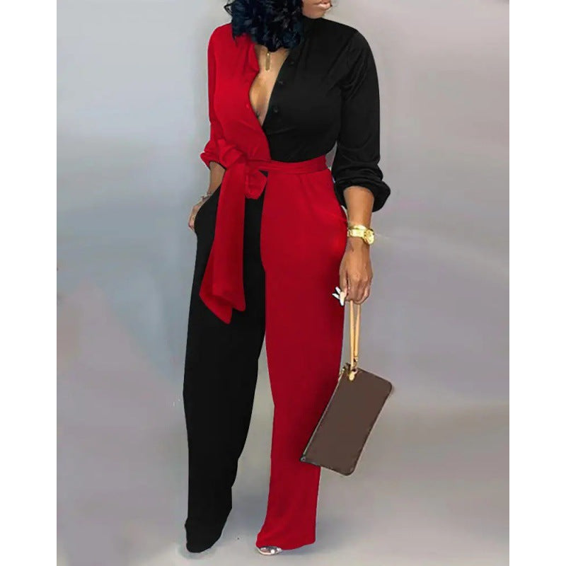 Women's Loose High Waist Casual European Jumpsuits