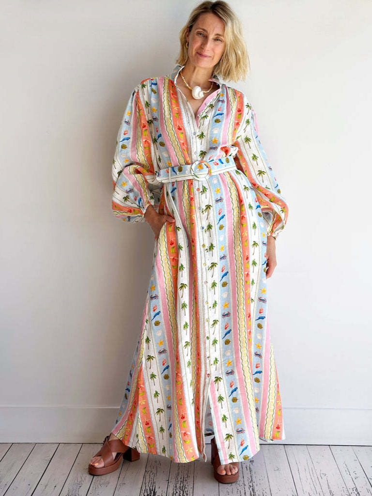 Unique Casual Fashion Belt Linen Long Cardigans
