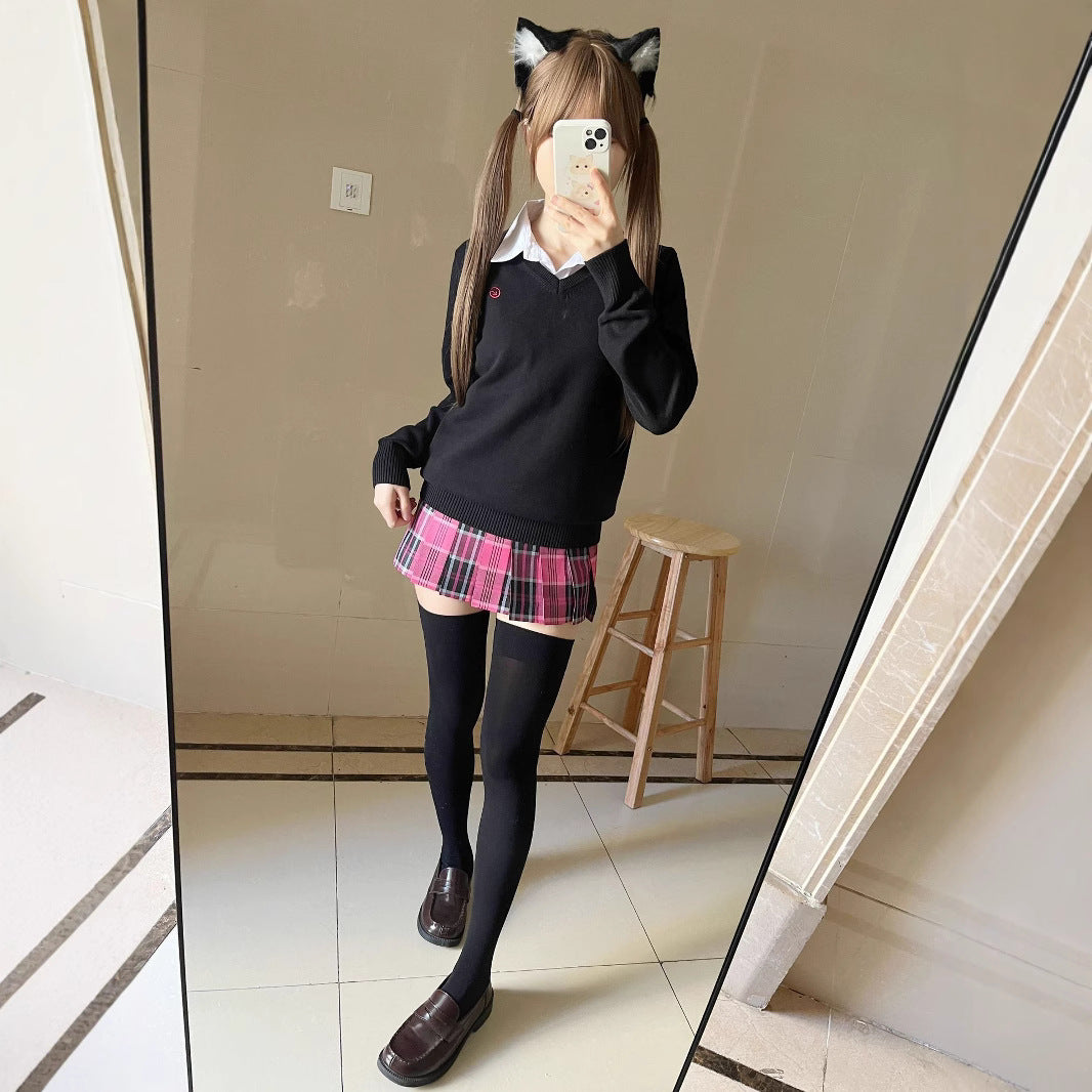 Women's Solid Color Pullover Style College For Schools Uniform