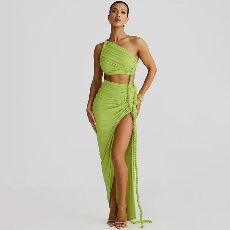 Women's Strapless Dress Summer Sexy Backless Hemp Dresses