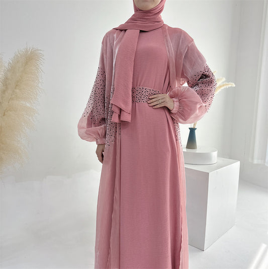 Casual Daily Solid Color Puff Sleeve Dresses