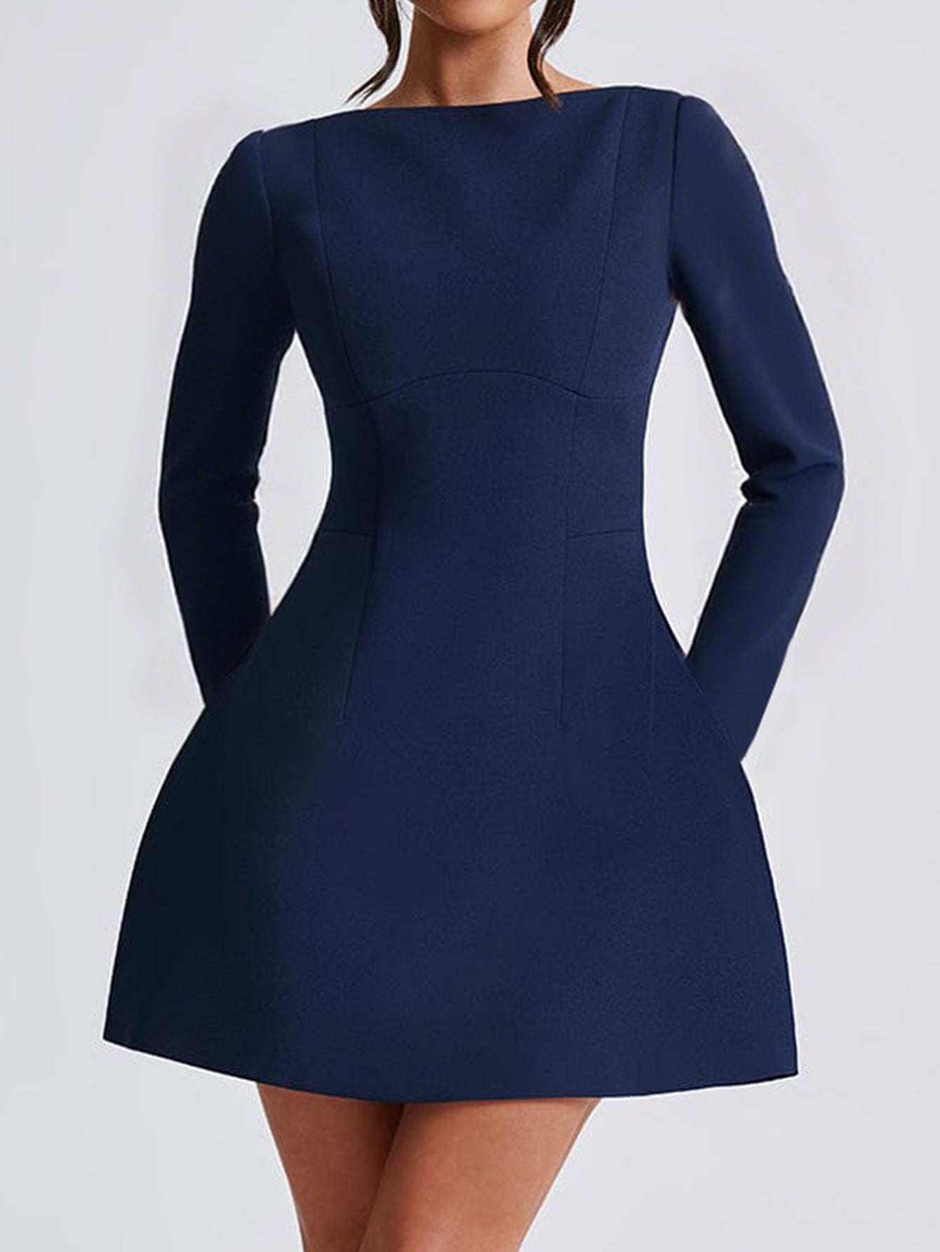 Women's Elegant Style Solid Color Long Sleeve Shorts