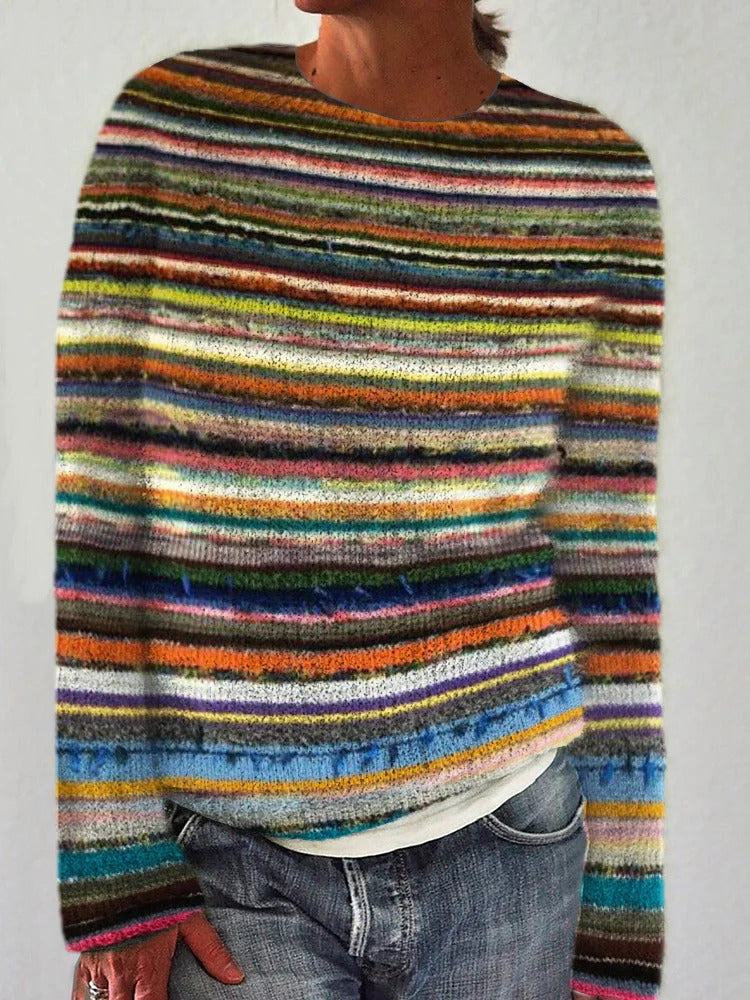 Women's Pattern Pullover Casual Loose Long Sleeve Women's Sweater