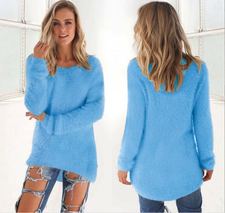 Women's Fashion Solid Color Long Sleeve Sweater