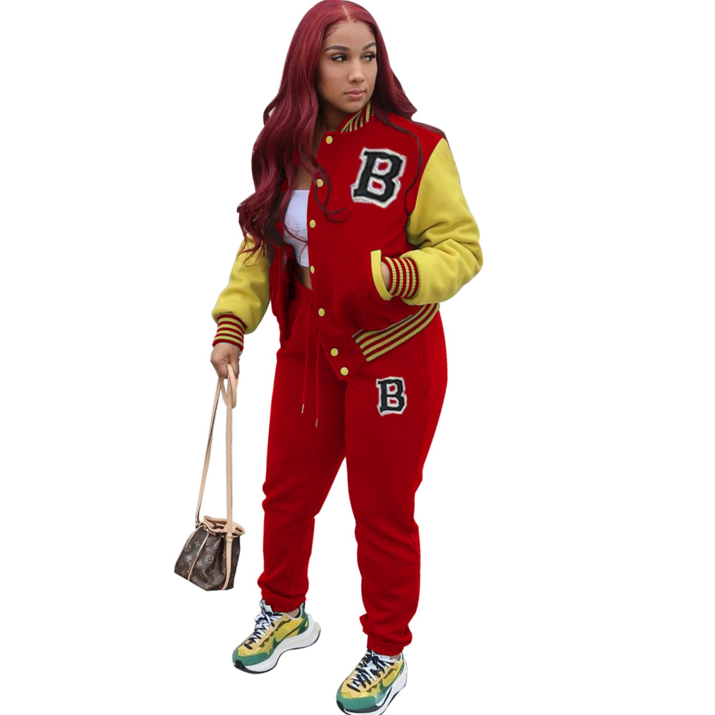 Charming Creative Baseball Set Letter Two-piece Suits