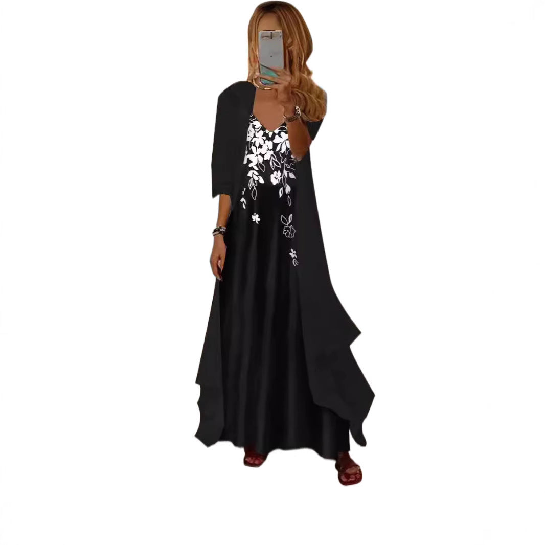 Women's Commute Style Dignified Goddess Idle Digital Dresses