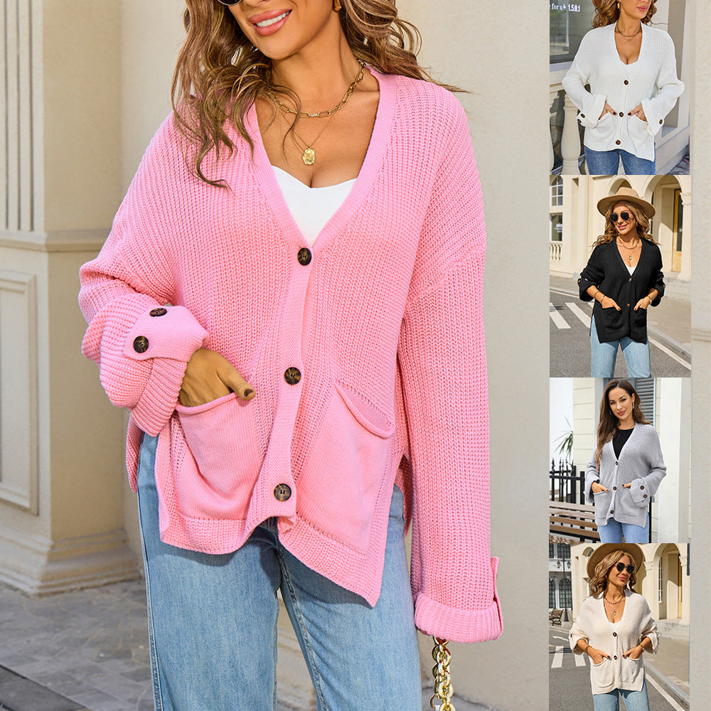 Winter Fashion Knitted Loose Long Sleeve Sweaters