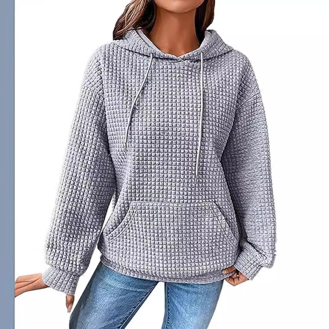 Women's Small Plaid Pocket Long Sleeve Solid Fashion Casual Suit