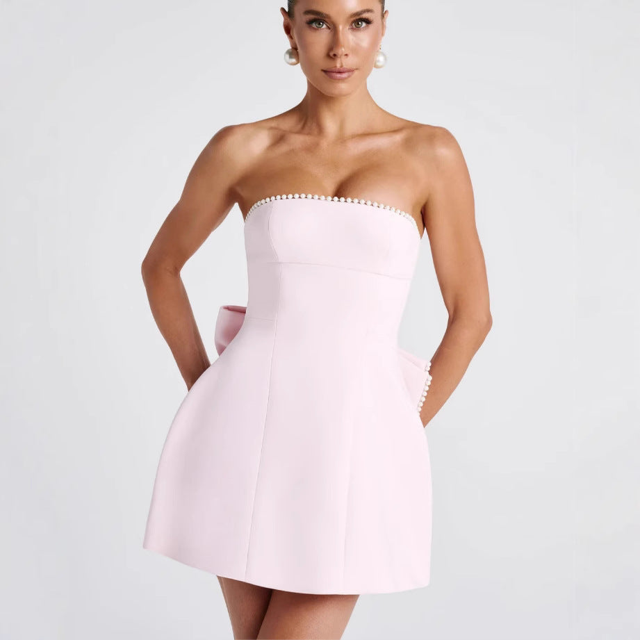 Women's Simple Tube A- Line Elegant Sweet Dresses