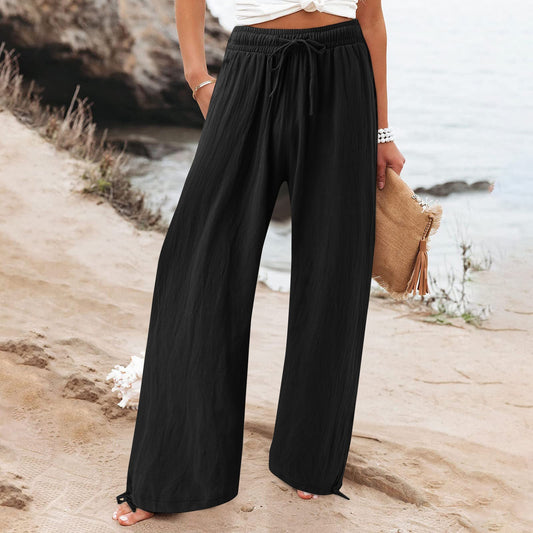 Outside Home Daily Date Pleated Thin Pants