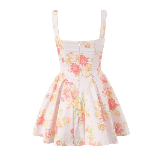 Women's Popular Autumn Printed Suspender Dress Clothing