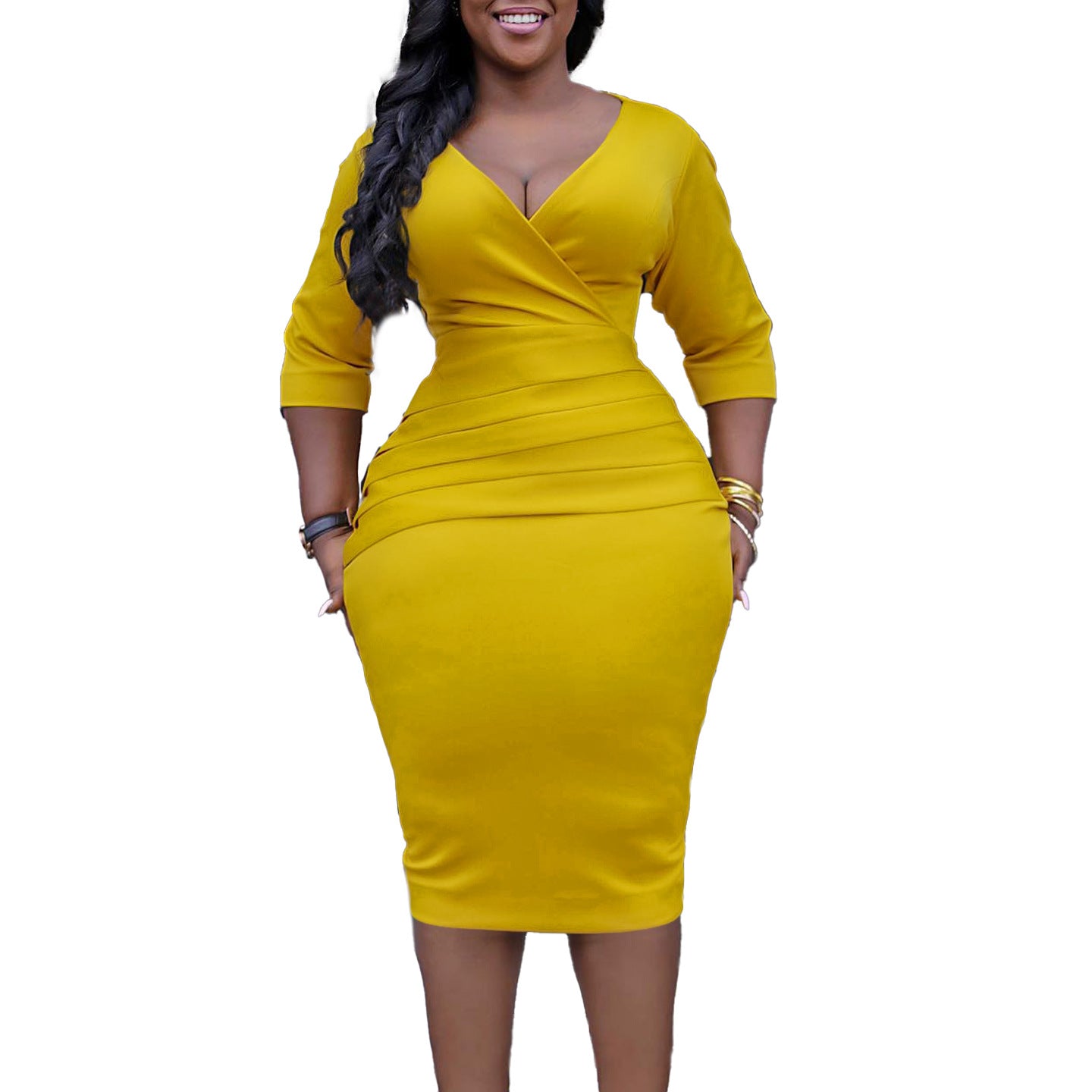 Pretty Women's Temperament Sheath Ol African Plus Size