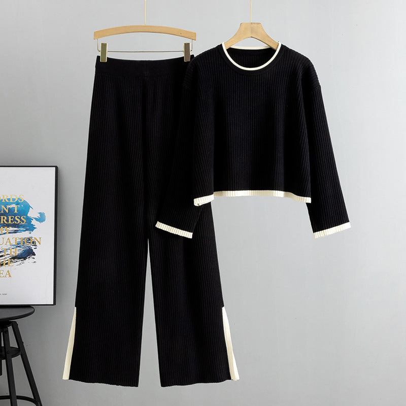 Glamorous Women's Knitting Autumn Two-piece Set Suits