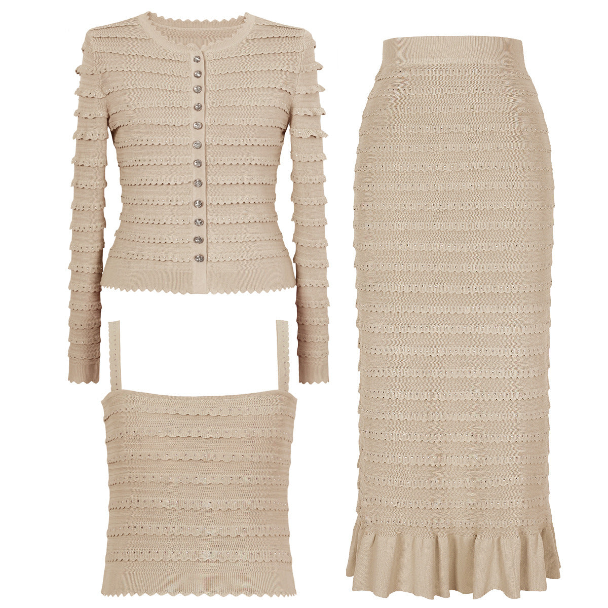 Hot Drilling High Quality Knitted Tup Suits