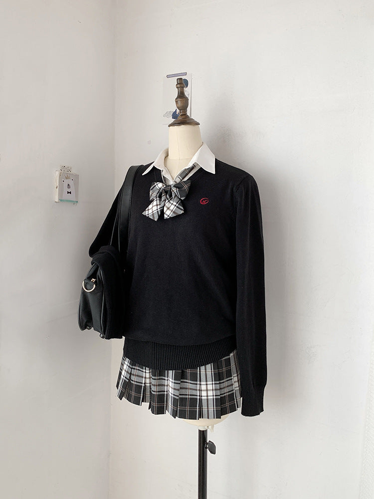 Women's Solid Color Pullover Style College For Schools Uniform