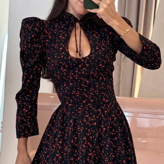 Women's Dress Inspirational Design Stylish Stand-up Collar Dresses