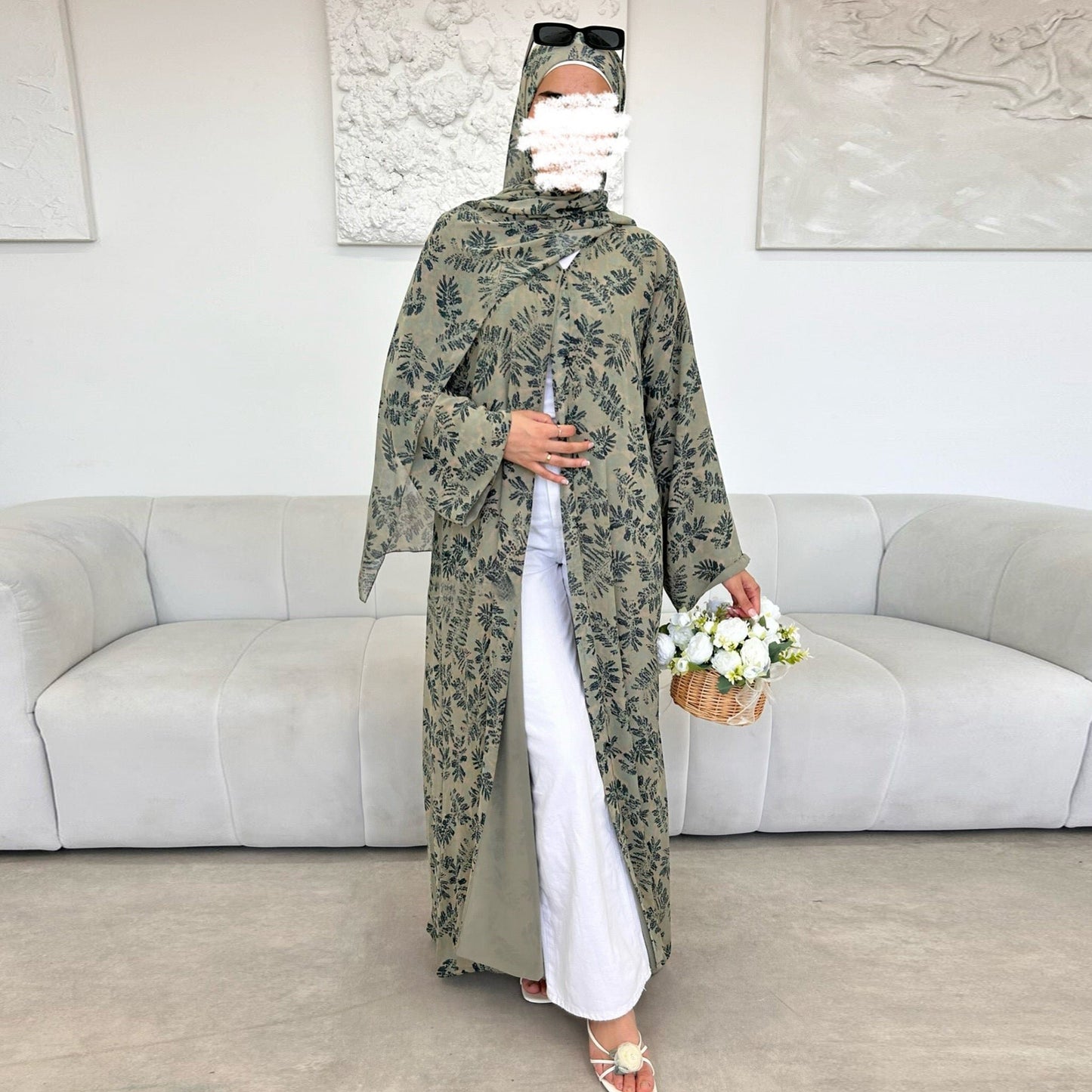Durable Pure Beautiful Printed Design Chiffon Dresses