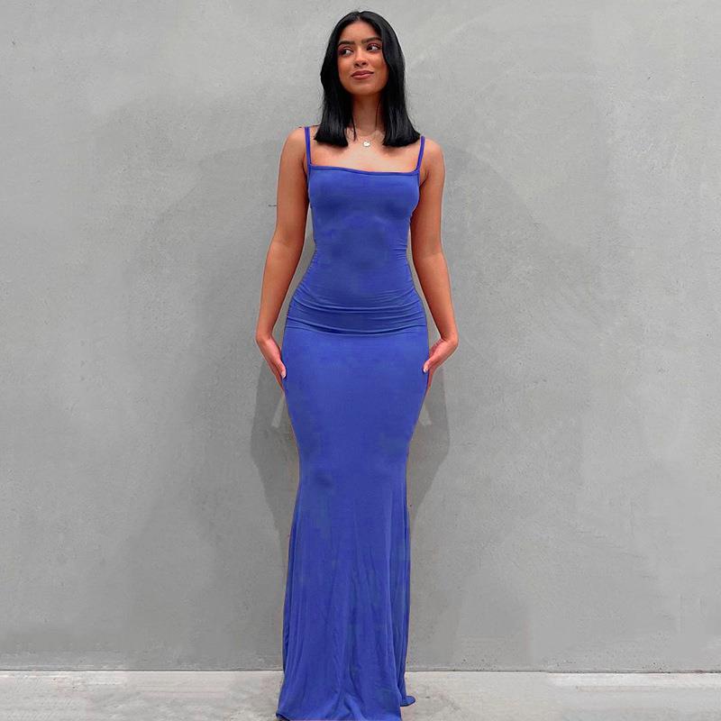 Women's Casual Slim Strap Home Long Dress