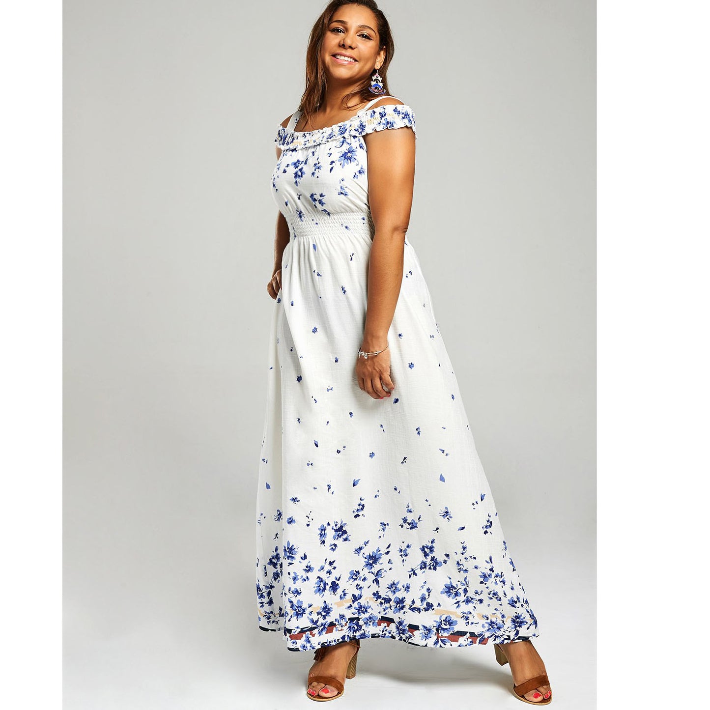 Classic High Waist Bohemian Printed Long Plus Size