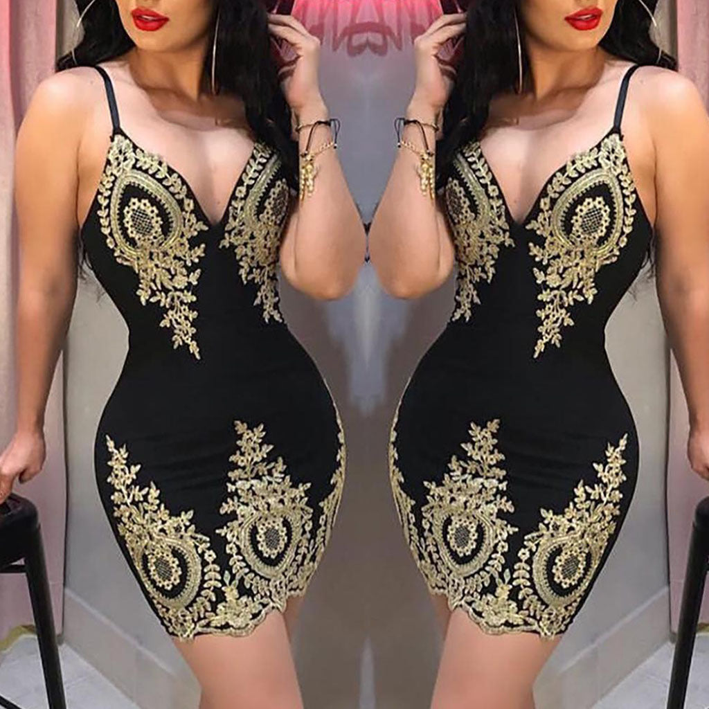 Women's Sheath Lace Sexy Tight Nightclub Dress