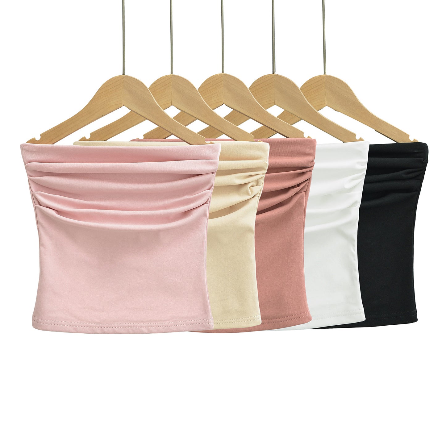 Women's Pleated Slim Fit Inner Wear Wrapped Chest Elastic Shorts