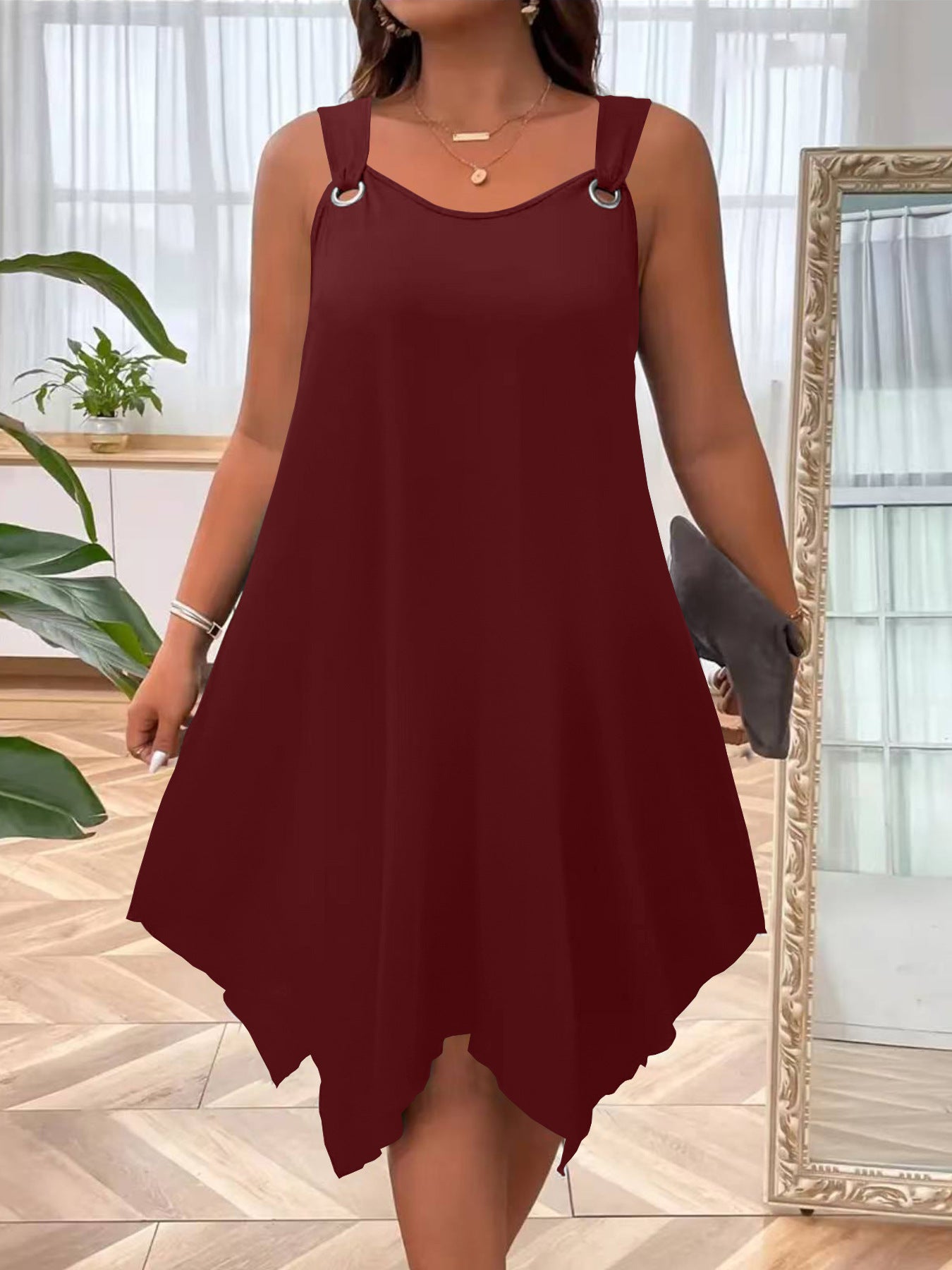 Women's Summer Elegant A- Line Round Neck Dress