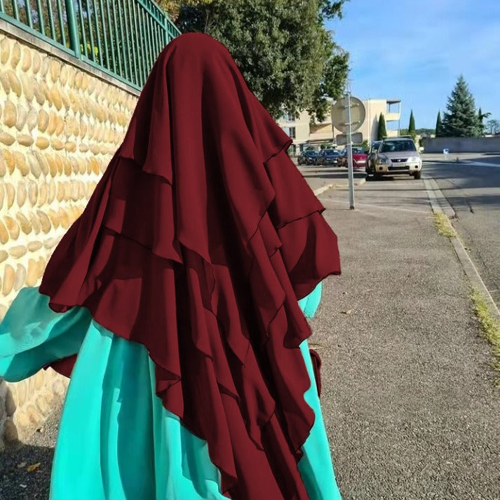 Solid Color Headscarf Turkey Fresh Sweet Dress