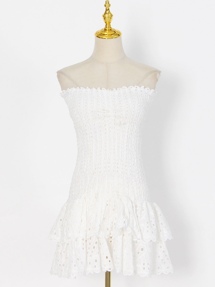 Women's Small Dress Autumn High-grade Bandeau Embroidery Shorts