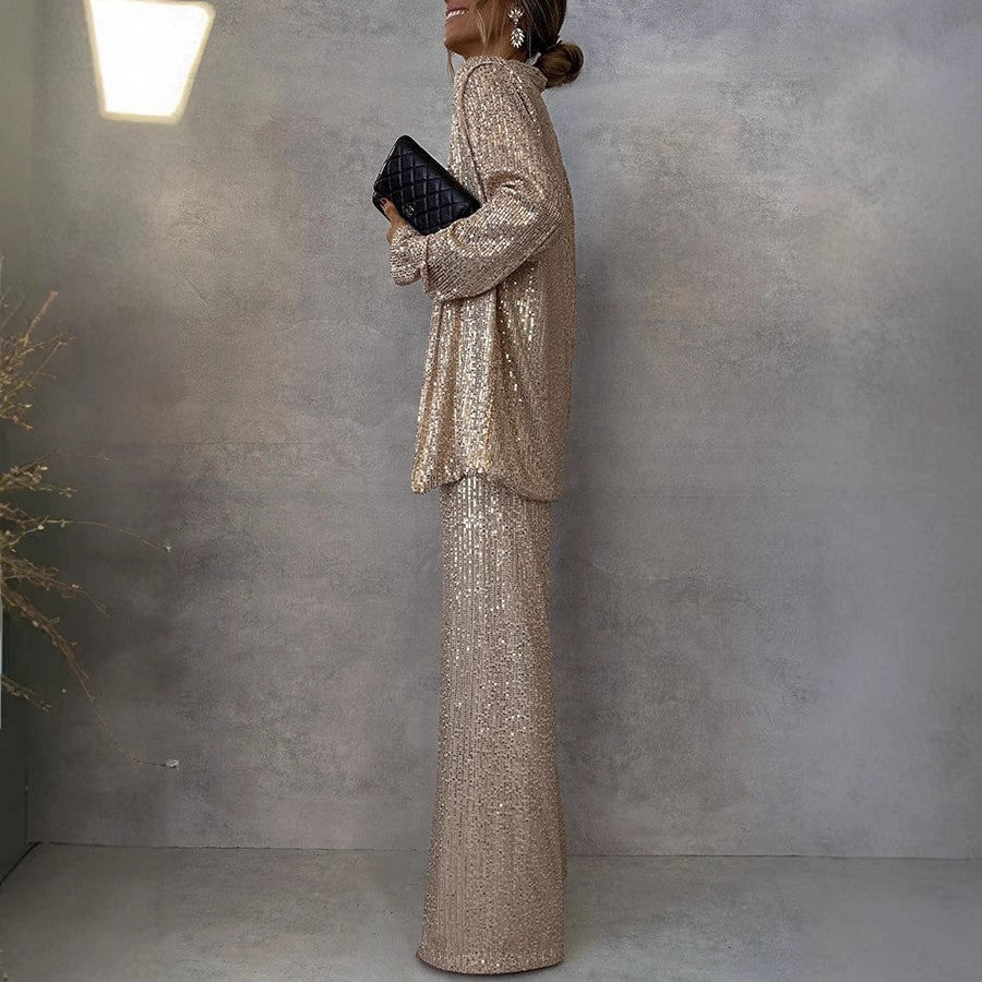 Women's High-grade Sequined Fashion Design Temperament Suits
