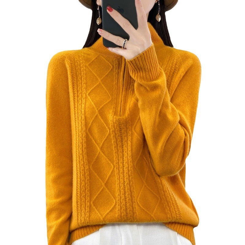 Women's Loose Lazy Style Thermal Knitting Bottoming Shirt Autumn Trendy Long Sweater