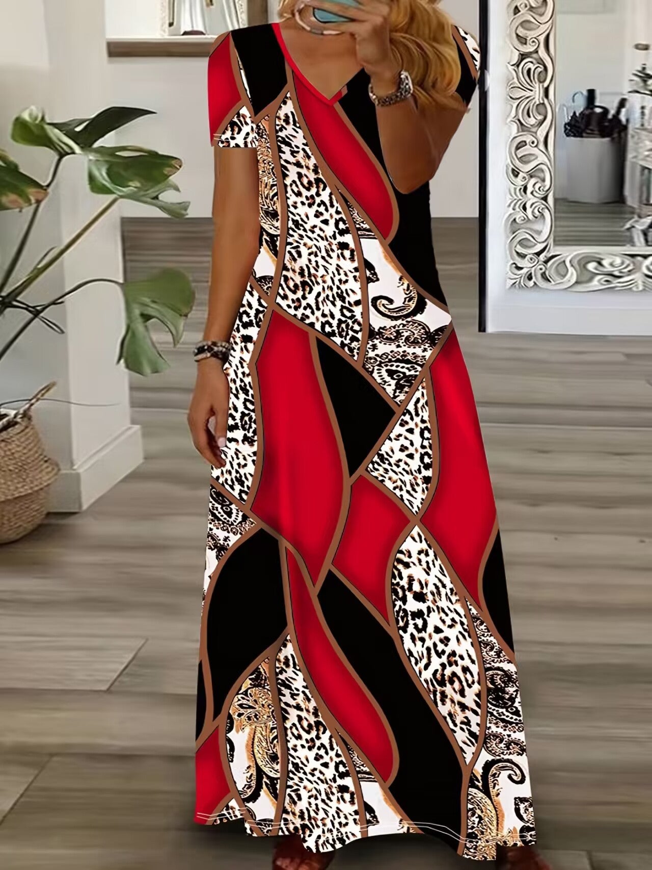 Innovative Comfortable Women's Printed National Fashion Dress