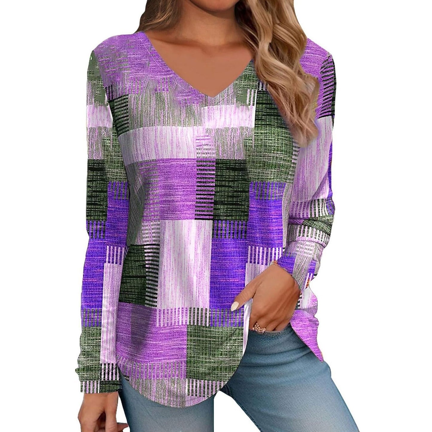 Women's Versatile Creative Printed Long Sleeves Blouses