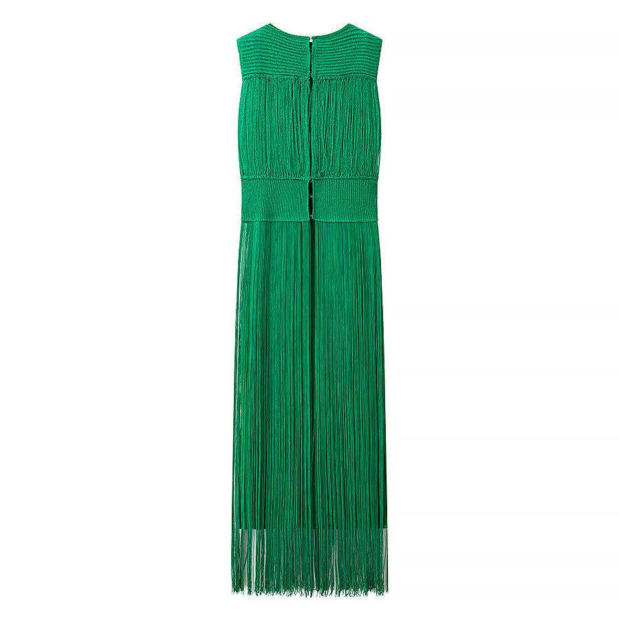 Elegant Tassel Dress Party Sleeveless Two-piece Suits