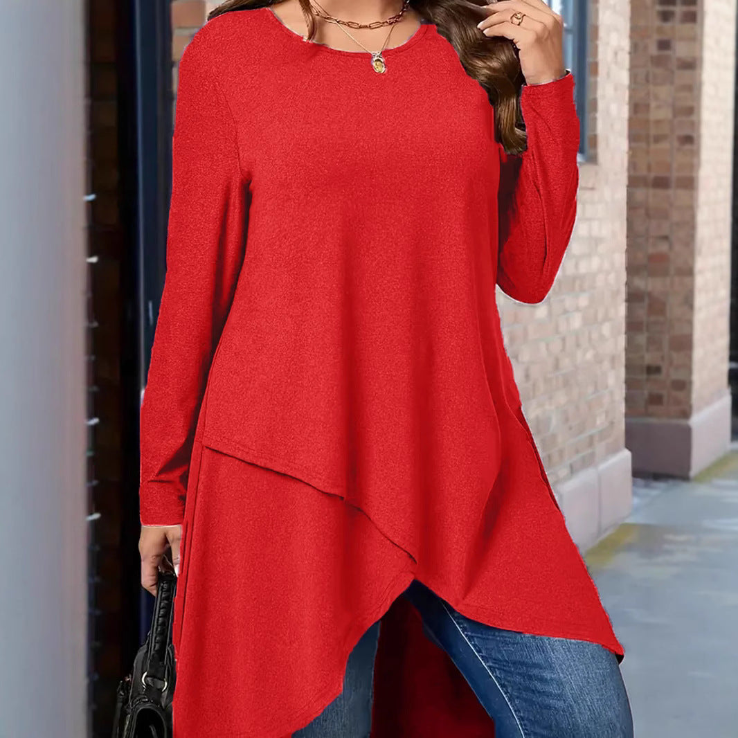 Women's Autumn Daily Casual Loose Long Sleeve Fleece Dress